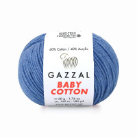 Пряжа Gazzal Baby Cotton | Газзал Бебі Коттон 3431 джинс