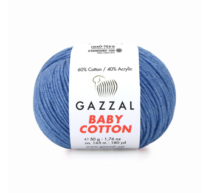 Пряжа Gazzal Baby Cotton | Газзал Бебі Коттон 3431 джинс