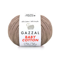 Пряжа Gazzal Baby Cotton | Газзал Бебі Коттон 3434 мокко