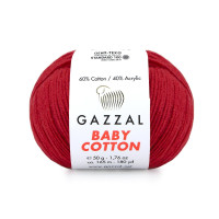 Пряжа Gazzal Baby Cotton | Газзал Бебі Коттон 3439 бордо