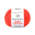 Пряжа Gazzal Baby Cotton | Газзал Бебі Коттон 3459 оранж неон