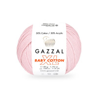 Пряжа Gazzal Baby Cotton XL | Газзал Бебі Коттон ХЛ 3411 св. рожевий Пряжа Gazzal Baby Cotton XL | Газзал Бебі Коттон ХЛ 3411 св. рожевий
