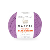 Пряжа Gazzal Baby Cotton XL | Газзал Бебі Коттон ХЛ 3414 ліловий Пряжа Gazzal Baby Cotton XL | Газзал Бебі Коттон ХЛ 3414 ліловий