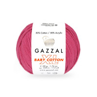 Пряжа Gazzal Baby Cotton XL | Газзал Бебі Коттон ХЛ 3415 малина Пряжа Gazzal Baby Cotton XL | Газзал Бебі Коттон ХЛ 3415 малина