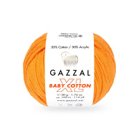 Пряжа Gazzal Baby Cotton XL | Газзал Бебі Коттон ХЛ 3416 оранж Пряжа Gazzal Baby Cotton XL | Газзал Бебі Коттон ХЛ 3416 оранж