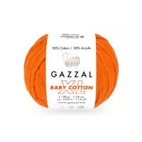 Пряжа Gazzal Baby Cotton XL | Газзал Бебі Коттон ХЛ 3419 яскравий оранж Пряжа Gazzal Baby Cotton XL | Газзал Бебі Коттон ХЛ 3419 яскравий оранж