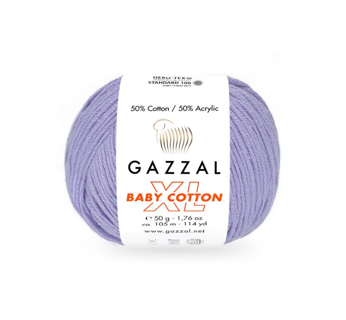 Пряжа Gazzal Baby Cotton XL | Газзал Бебі Коттон ХЛ 3420 фіолетовий