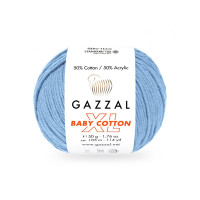Пряжа Gazzal Baby Cotton XL | Газзал Бебі Коттон ХЛ 3423 блакитний Пряжа Gazzal Baby Cotton XL | Газзал Бебі Коттон ХЛ 3423 блакитний