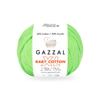 Пряжа Gazzal Baby Cotton XL | Газзал Бебі Коттон ХЛ 3427 яскраво-салат Пряжа Gazzal Baby Cotton XL | Газзал Бебі Коттон ХЛ 3427 яскраво-салат