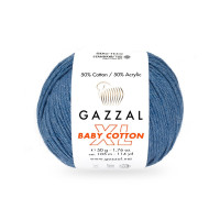 Пряжа Gazzal Baby Cotton XL | Газзал Бебі Коттон ХЛ 3431 джинс Пряжа Gazzal Baby Cotton XL | Газзал Бебі Коттон ХЛ 3431 джинс
