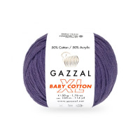 Пряжа Gazzal Baby Cotton XL | Газзал Бебі Коттон ХЛ 3440 фіолет Пряжа Gazzal Baby Cotton XL | Газзал Бебі Коттон ХЛ 3440 фіолет
