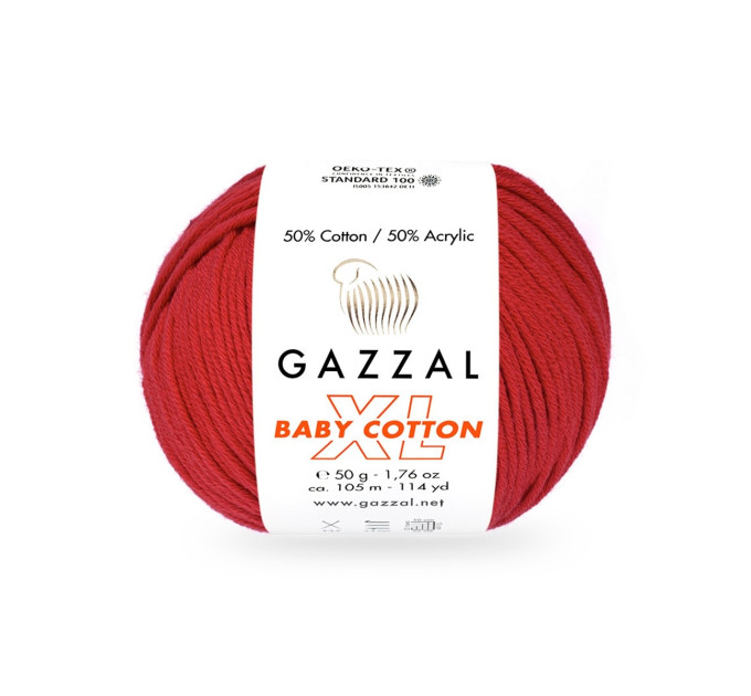Пряжа Gazzal Baby Cotton XL | Газзал Бебі Коттон ХЛ 3443 бордо