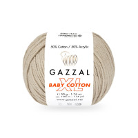 Пряжа Gazzal Baby Cotton XL | Газзал Бебі Коттон ХЛ 3446 сіро-бежевий