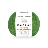 Пряжа Gazzal Baby Cotton XL | Газзал Бебі Коттон ХЛ 3449 зелений
