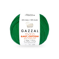 Пряжа Gazzal Baby Cotton XL | Газзал Бебі Коттон ХЛ 3456 соковито-зелений