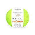 Пряжа Gazzal Baby Cotton XL | Газзал Бебі Коттон ХЛ 3462 салатовий неон