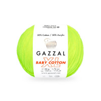 Пряжа Gazzal Baby Cotton XL | Газзал Бебі Коттон ХЛ 3462 салатовий неон