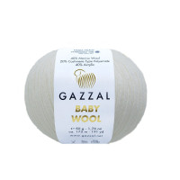 Пряжа Gazzal Baby Wool | Газзал Бебі Вул 801 білий