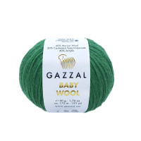 Пряжа Gazzal Baby Wool | Газзал Бебі Вул 814 смарагд