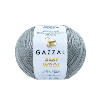 Пряжа Gazzal Baby Wool | Газзал Бебі Вул 818 сірий