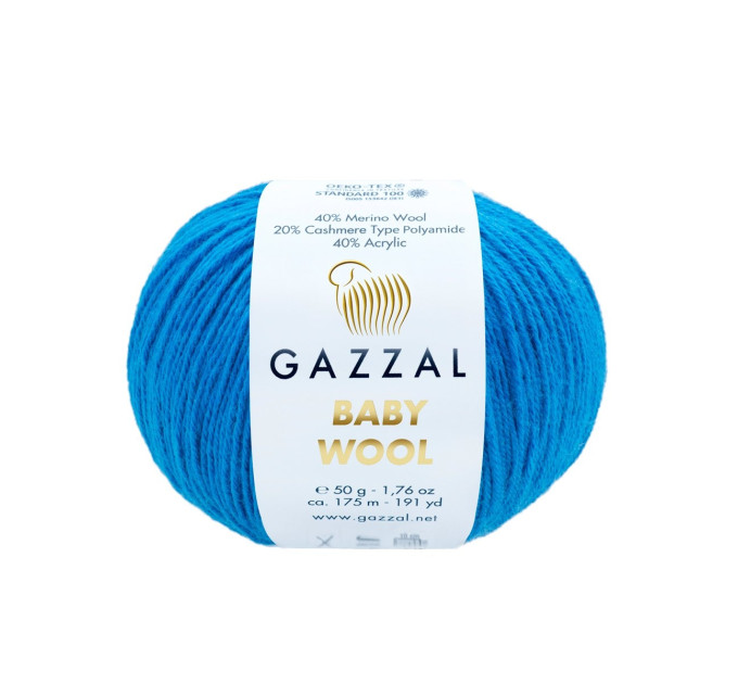 Пряжа Gazzal Baby Wool | Газзал Бебі Вул 830 волошковий