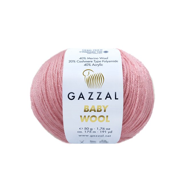 Пряжа Gazzal Baby Wool | Газзал Бебі Вул 831 троянда
