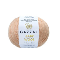 Пряжа Gazzal Baby Wool | Газзал Бебі Вул 834 персик