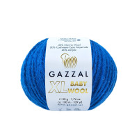 Пряжа Gazzal Baby Wool XL | Газзал Бебі Вул ХЛ 802 тем. синій