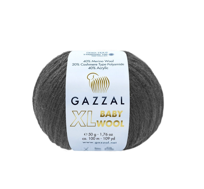 Пряжа Gazzal Baby Wool XL | Газзал Бебі Вул ХЛ 803 чорний