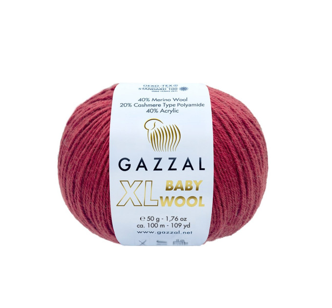 Пряжа Gazzal Baby Wool XL | Газзал Бебі Вул ХЛ 816 бордо