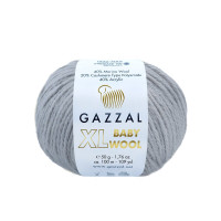 Пряжа Gazzal Baby Wool XL | Газзал Бебі Вул ХЛ 817 св.сірий