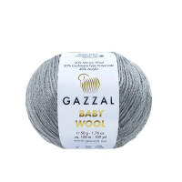 Пряжа Gazzal Baby Wool XL | Газзал Бебі Вул ХЛ 818 сірий