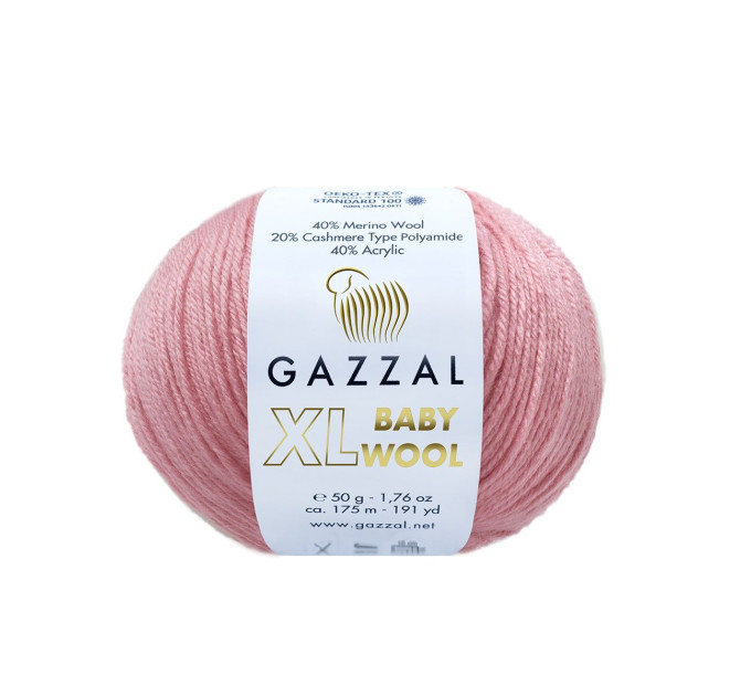 Пряжа Gazzal Baby Wool XL | Газзал Бебі Вул ХЛ 831 рожевий