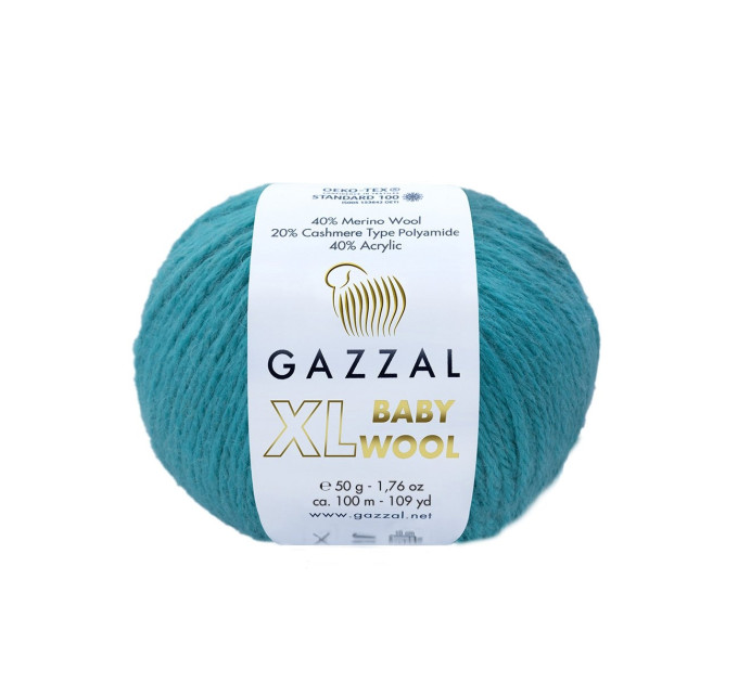 Пряжа Gazzal Baby Wool XL | Газзал Бебі Вул ХЛ 832 блакить