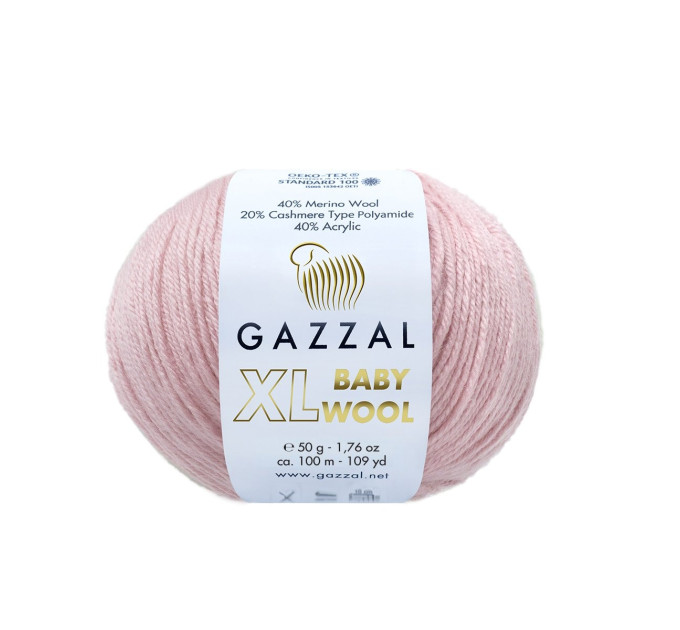 Пряжа Gazzal Baby Wool XL | Газзал Бебі Вул ХЛ 836 св.рожевий