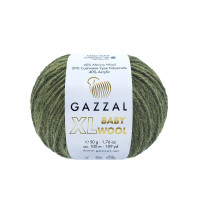 Пряжа Gazzal Baby Wool XL | Газзал Бебі Вул ХЛ 840 хакі