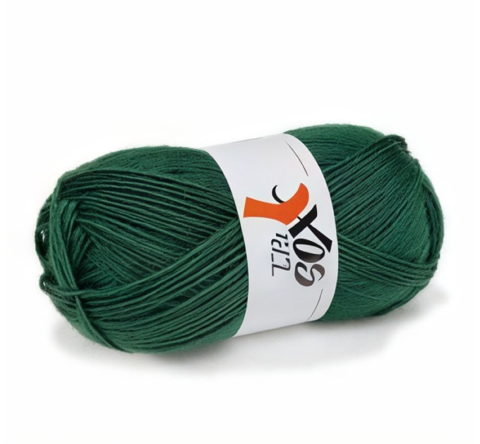 Пряжа для шкарпеток GGH Elb Sox - 4 Uni | ДжиДжиАш Ельб Сокс - 4 Уні 007 зелений