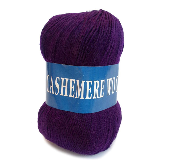 Пряжа Lana Cashemere Wool | лана кашемір вул 1026 баклажан