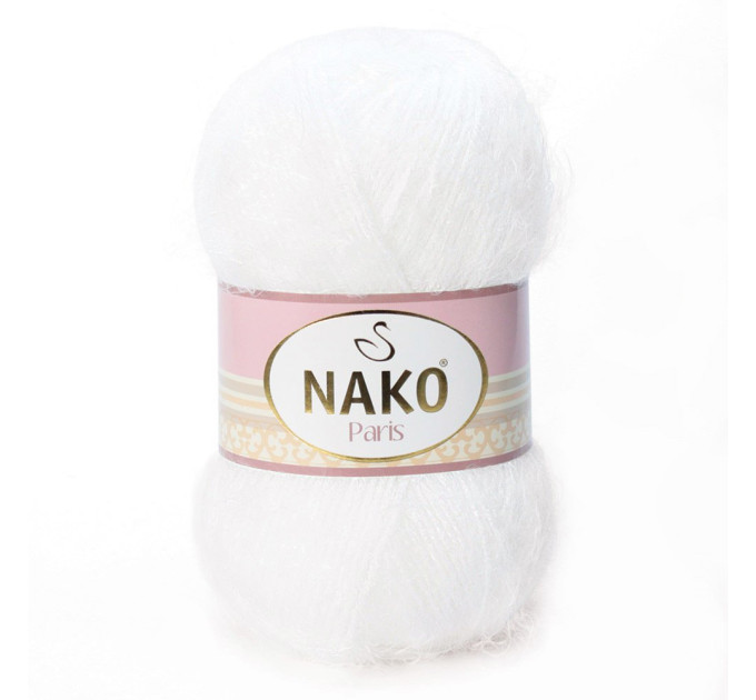 Пряжа Nako Paris (Нако Париж) 208 білий