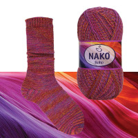 Пряжа шкарпеткова Nako Boho Concept 87720