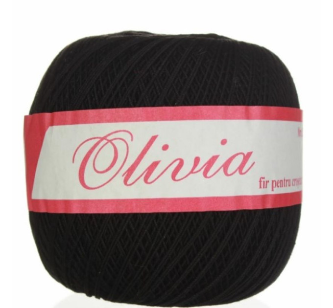 Пряжа Бавовняна Romanofir Olivia 1201 чорний