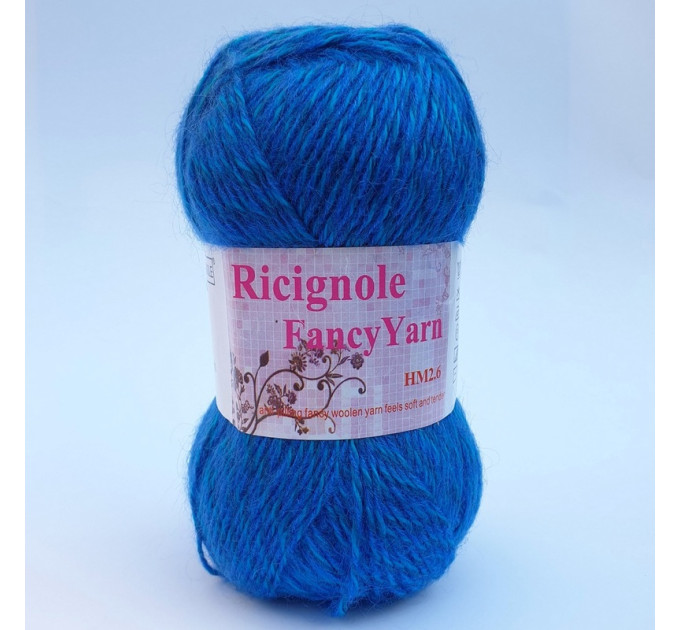 Пряжа Ricignole Fancy Yarn HM2.6 272 синьо-бірюзовий меланж