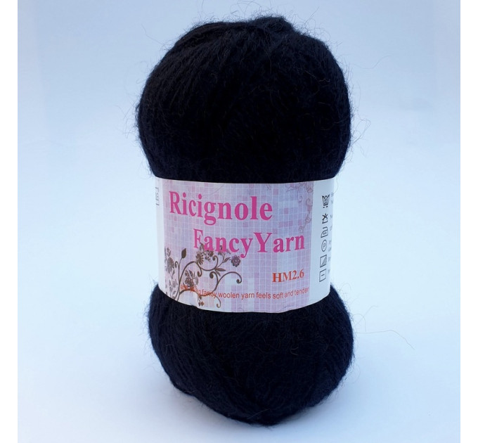 Пряжа Ricignole Fancy Yarn HM2.6 283 чорний