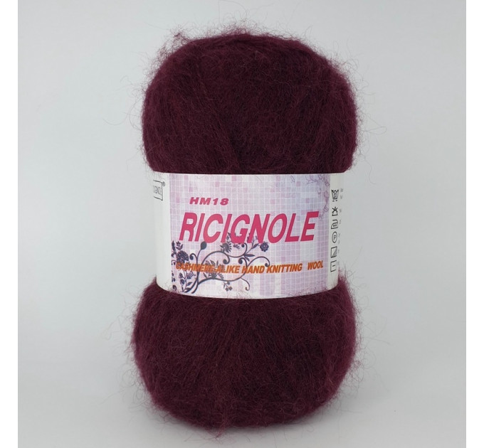 Пряжа Ricignole HM18 22 бордо