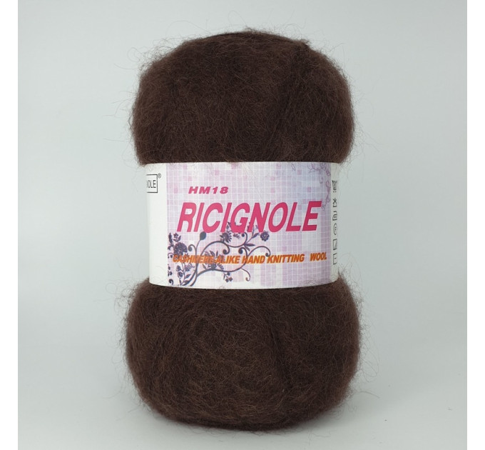 Пряжа Ricignole HM18 53 темно-коричневий