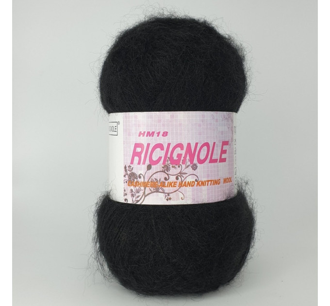 Пряжа Ricignole HM18 62 чорний
