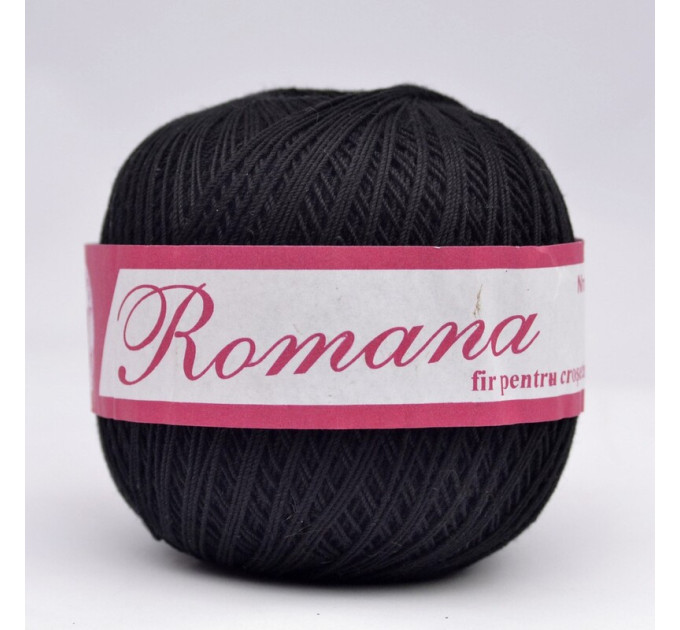 Пряжа Бавовняна Romanofir Romana 1201 чорний