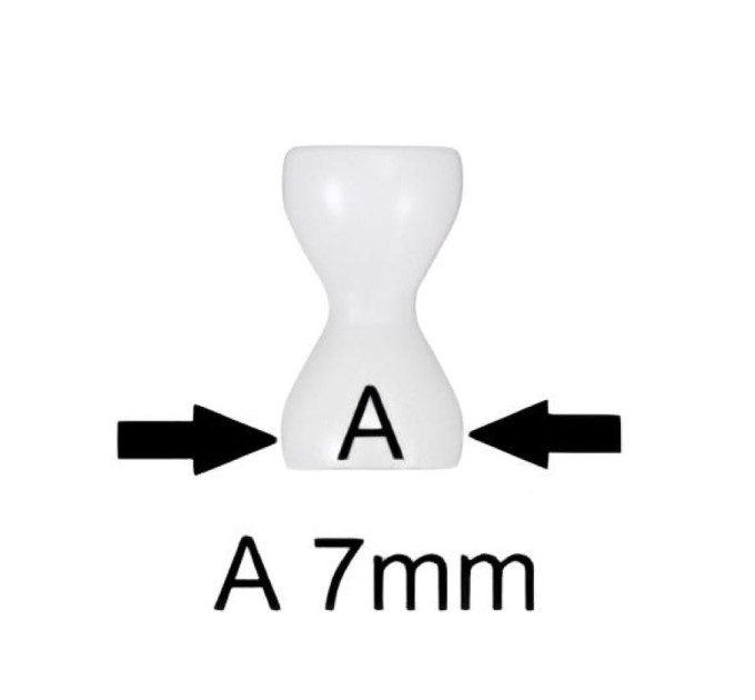 Перехідник (з'єднувач) для скелета ")(" примірка 4 мм.