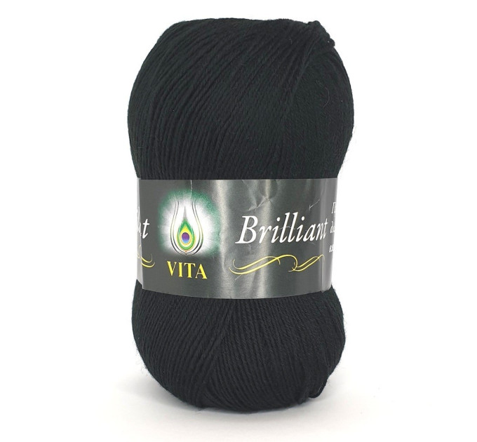Пряжа Vita Brilliant | Віта Брілліант 4952 чорний