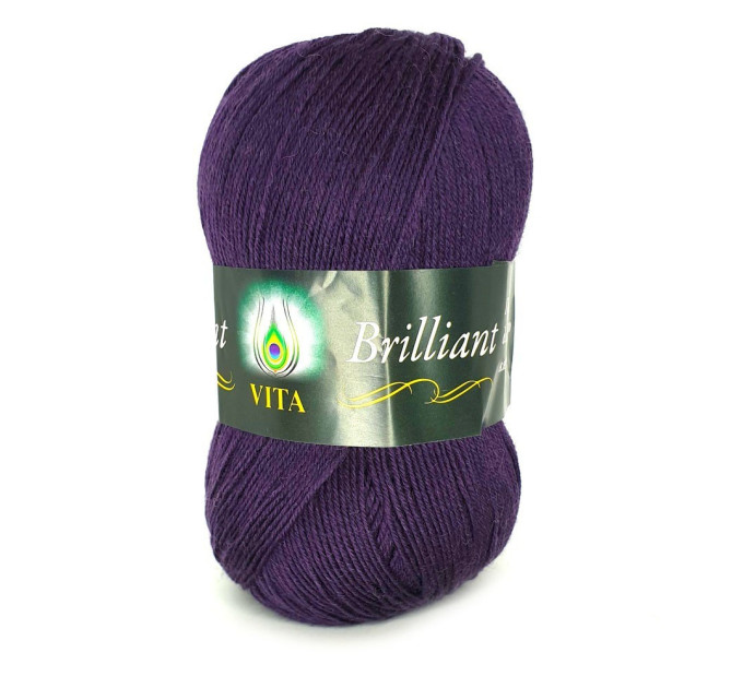 Пряжа Vita Brilliant | Віта Брілліант 4977 баклажан